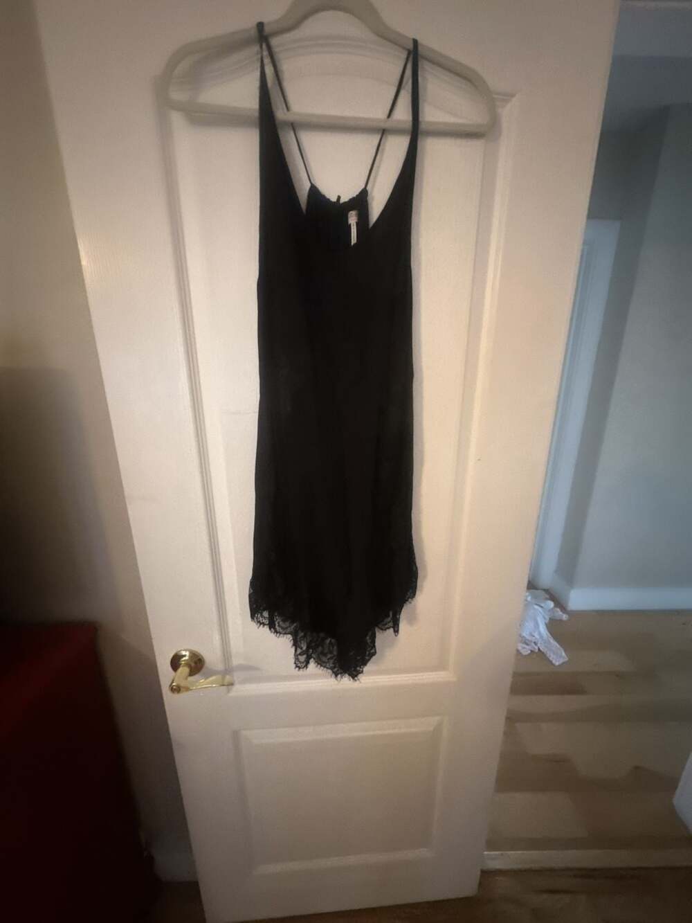 Intimately Free People Eyelashes Lace Slip Dress Black
